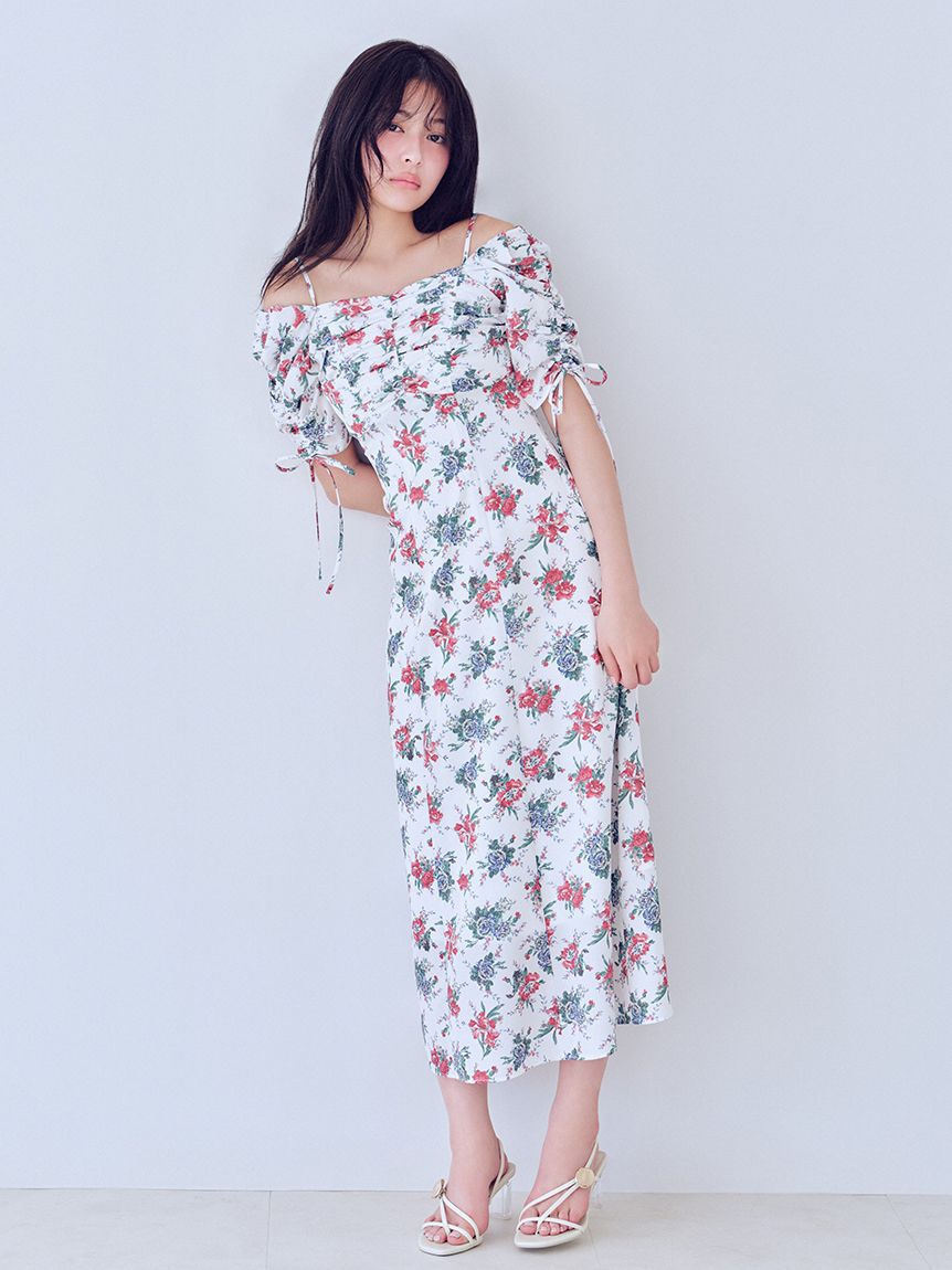 SNIDEL「【WEB限定/ROSE Collection】ROSEプリントワンピース」|ワンピース|MIX
