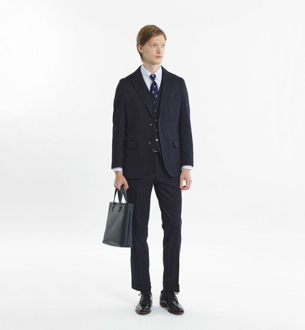 MACKINTOSH PHILOSOPHY「【24年秋冬モデル】トロッター トラウザーズ #000（ナンバーゼロ）バーズアイストレッチ　リサイクル」|スラックス|