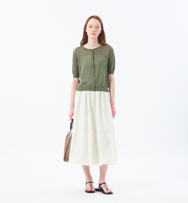 MACKINTOSH PHILOSOPHY「【Heavenly Sheer Knit】 ハーフスリーブカーディガン」|ニット・セーター|