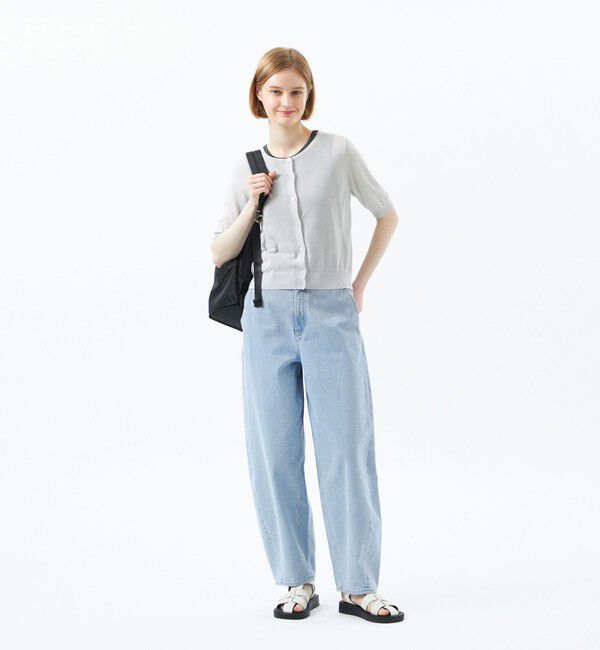 MACKINTOSH PHILOSOPHY「【Heavenly Sheer Knit】 ハーフスリーブカーディガン」|ニット・セーター|