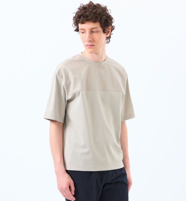 MACKINTOSH PHILOSOPHY「COOLDOTS フロントコンビTシャツ」|Tシャツ・カットソー|ベージュ