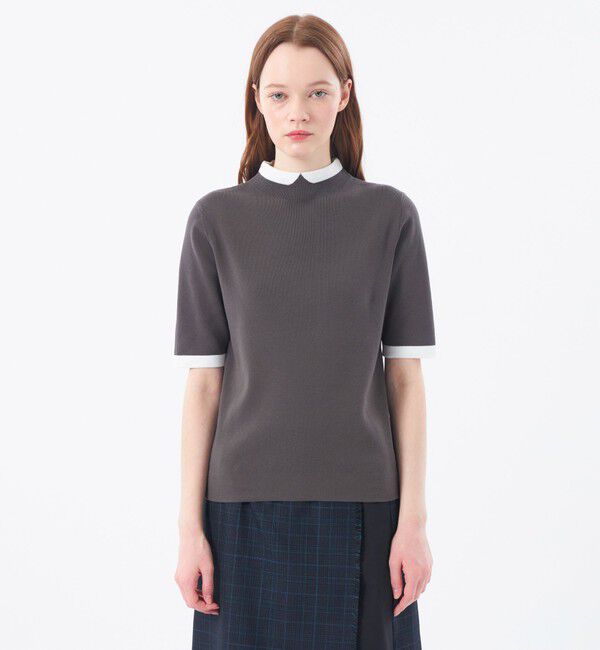 MACKINTOSH PHILOSOPHY「【2025年秋冬モデル】Cleric Collar Knit ハーフスリーブ」|ニット・セーター|