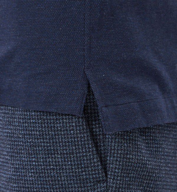 MACKINTOSH PHILOSOPHY「ホリゾンタルカラー ジャージーシャツ ギンガム/無地」|シャツ・ブラウス|