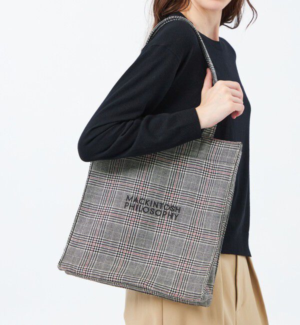 MACKINTOSH PHILOSOPHY「チェックツイードロゴトート」|トートバッグ|
