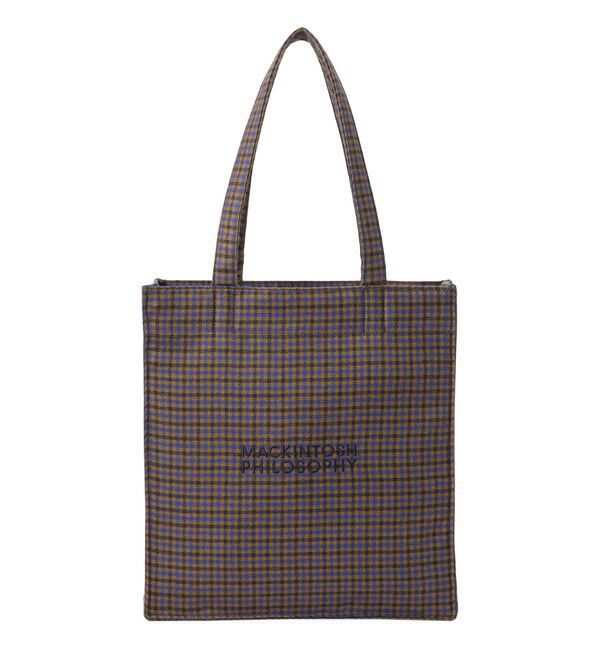 MACKINTOSH PHILOSOPHY「チェックツイードロゴトート」|トートバッグ|キャメル