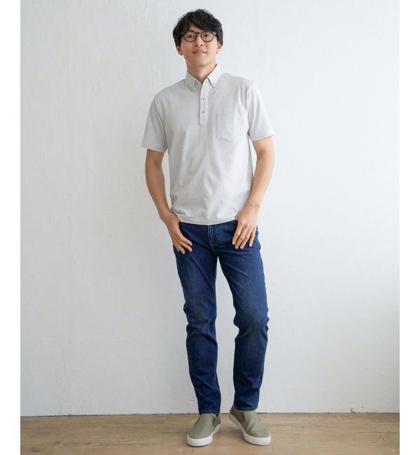 IKKA LOUNGE「【吸水速乾／イージーケア】アーバンドライボタンダウンポロシャツ」|Tシャツ・カットソー|