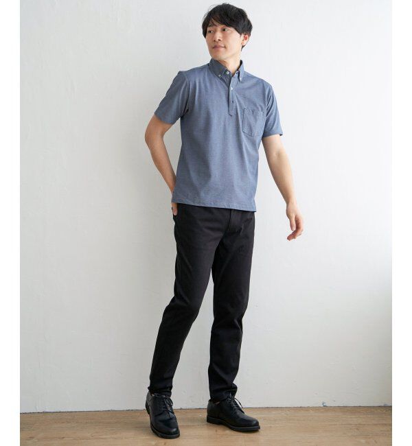 IKKA LOUNGE「【吸水速乾／イージーケア】アーバンドライボタンダウンポロシャツ」|Tシャツ・カットソー|