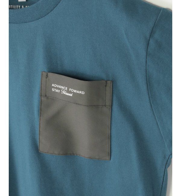 ikka kids「異素材ポケロゴプリントT（120~160cm）」|Tシャツ・カットソー|