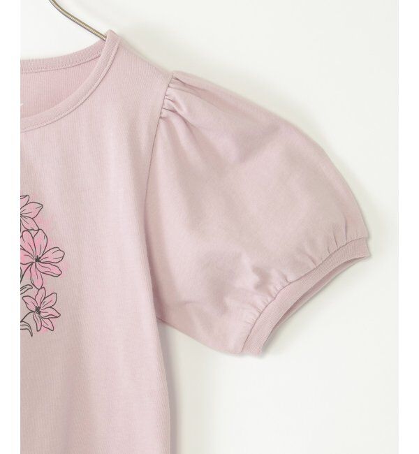 ikka kids「【親子おそろい】ボリュームパフ袖プリントTシャツ（120~160cm）」|Tシャツ・カットソー|