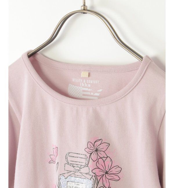 ikka kids「【親子おそろい】ボリュームパフ袖プリントTシャツ（120~160cm）」|Tシャツ・カットソー|