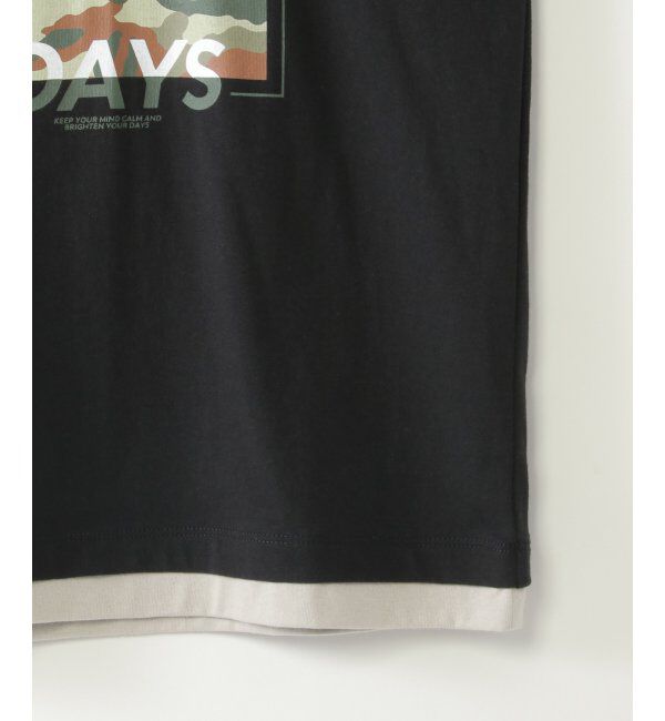 ikka kids「裾レイヤードカモフラプリントロンT（120~160cm）」|Tシャツ・カットソー|