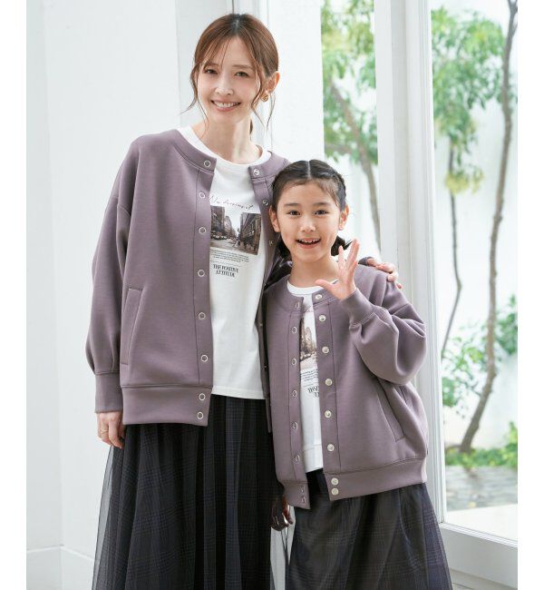 ikka kids「【洗濯機で洗える／親子コーデ】ダンボールドットボタンカーディガン（120~160cm）」|Tシャツ・カットソー|