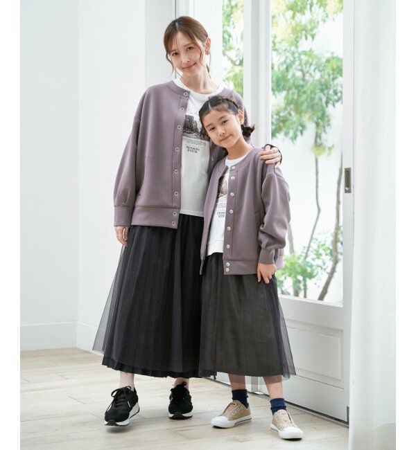ikka kids「【洗濯機で洗える／親子コーデ】ダンボールドットボタンカーディガン（120~160cm）」|Tシャツ・カットソー|