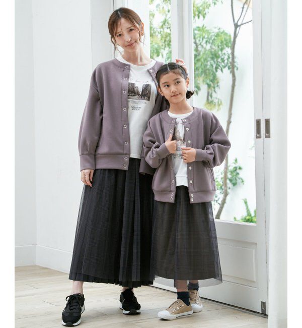 ikka kids「【洗濯機で洗える／親子コーデ】ダンボールドットボタンカーディガン（120~160cm）」|Tシャツ・カットソー|