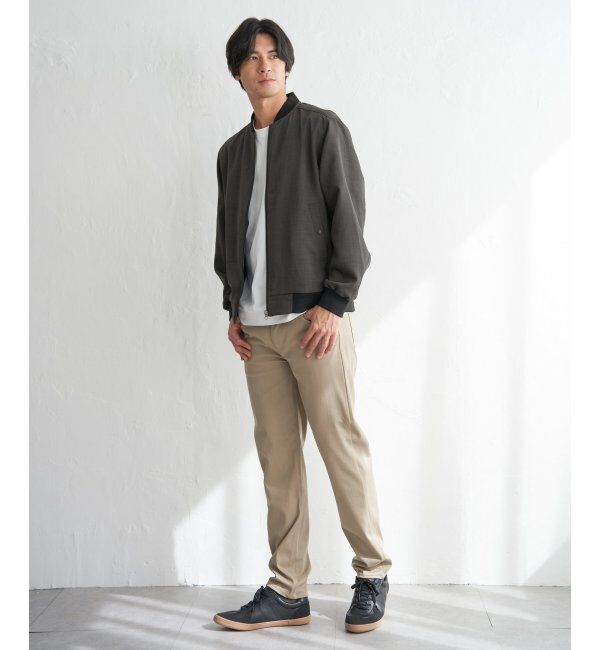 ikka「【雑誌MonoMax4月号掲載】イージーケアリネンライクブルゾン「小泉孝太郎さん着用モデル」」|ブルゾン・スタジャン|