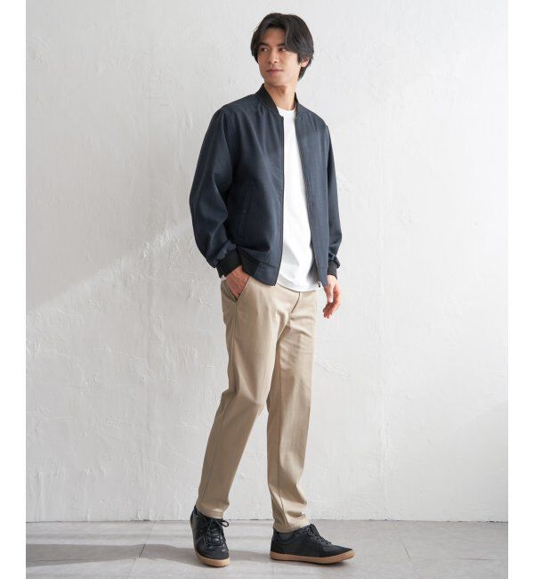 ikka「【雑誌MonoMax4月号掲載】イージーケアリネンライクブルゾン「小泉孝太郎さん着用モデル」」|ブルゾン・スタジャン|