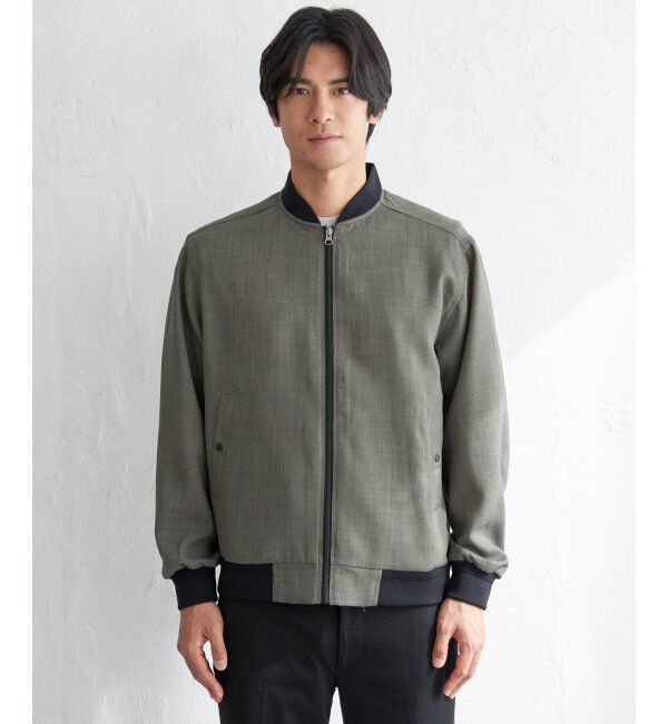 ikka「【雑誌MonoMax4月号掲載】イージーケアリネンライクブルゾン「小泉孝太郎さん着用モデル」」|ブルゾン・スタジャン|