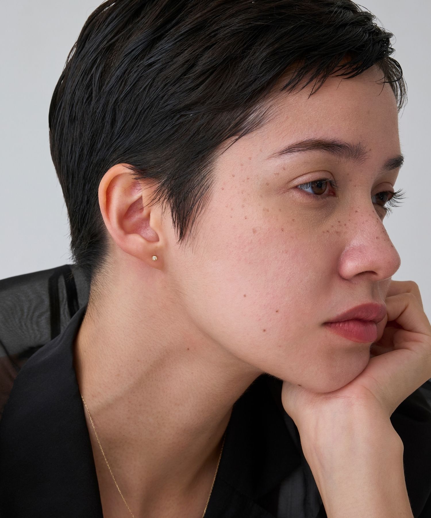 JUPITER「【K18】ベーシックダイヤモンドピアス/金属アレルギー対応」|ピアス|