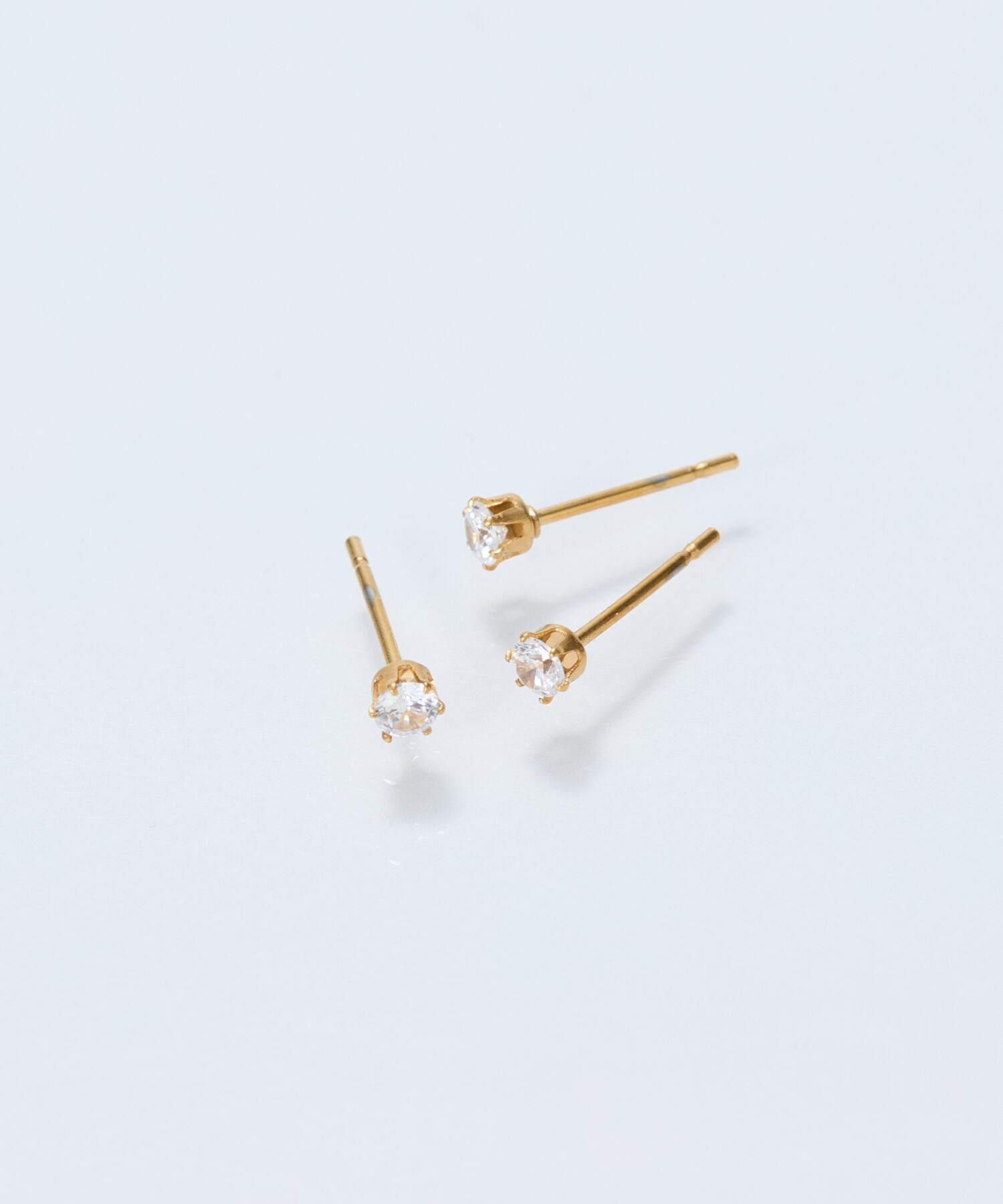 Phoebe「【金属アレルギー対応】3setビジューピアス　ゴールド/サージカルステンレス」|ピアス|