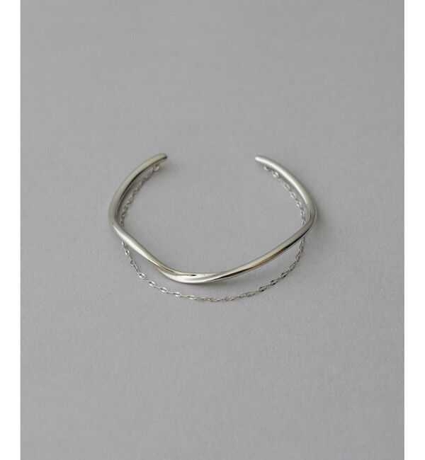 ete「レイヤード バングル ペタルチェーン」|ブレスレット・バングル|プラチナム