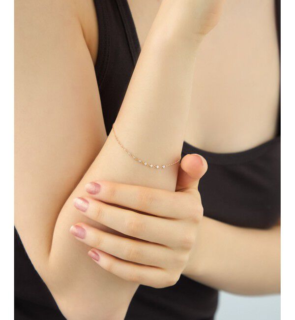 ete「[デュー] K18YG ダイヤモンド ブレスレット」|ブレスレット・バングル|