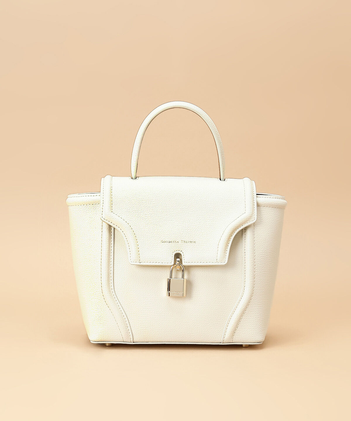 Samantha Thavasa「カッティングデザイン ワンハンドルバッグ」|トートバッグ|オフホワイト