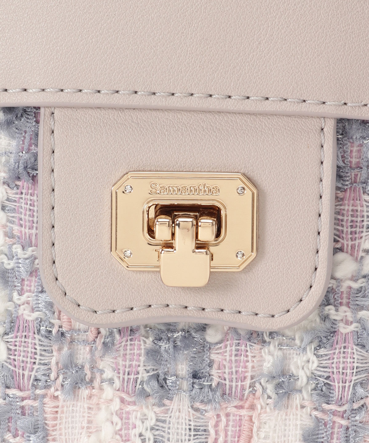 Samantha Thavasa「オリジナル金具ツイード バニティバッグ」|ハンドバッグ|