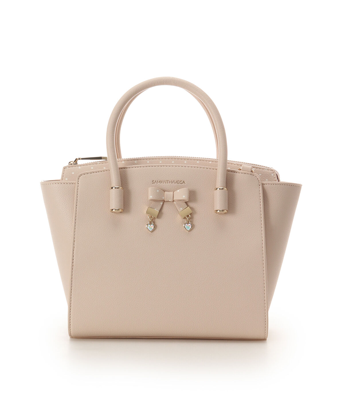 Samantha Vega「ハートドットハンドバッグ」|ハンドバッグ|ピンク