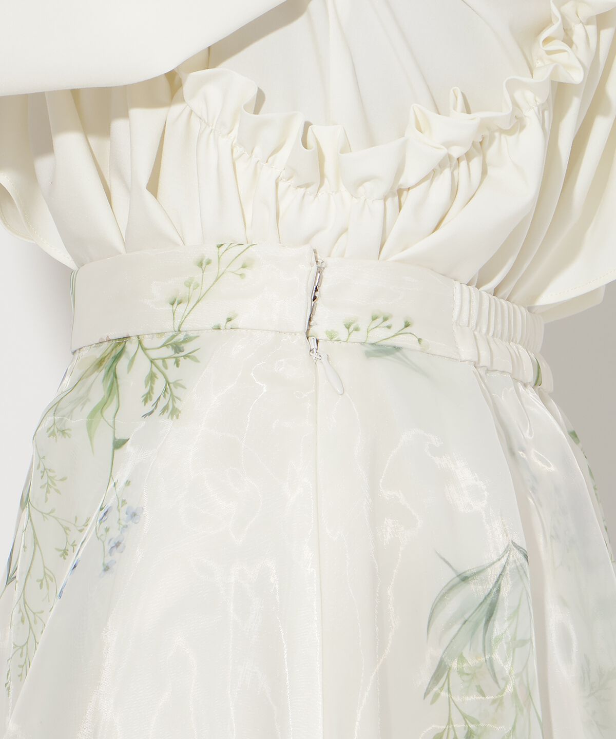 アンドクチュール「フラワーオーガンジーフレアスカート」|フレア|