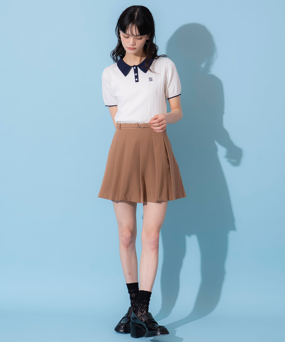 REDYAZEL「プリーツスカートルックショートパンツ」|キュロット|