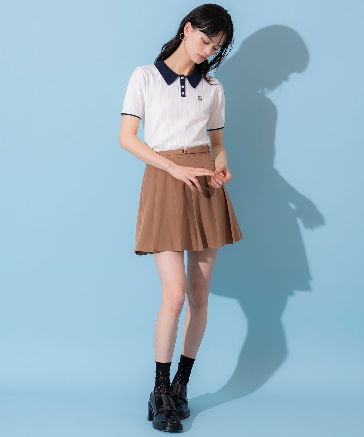 REDYAZEL「プリーツスカートルックショートパンツ」|キュロット|