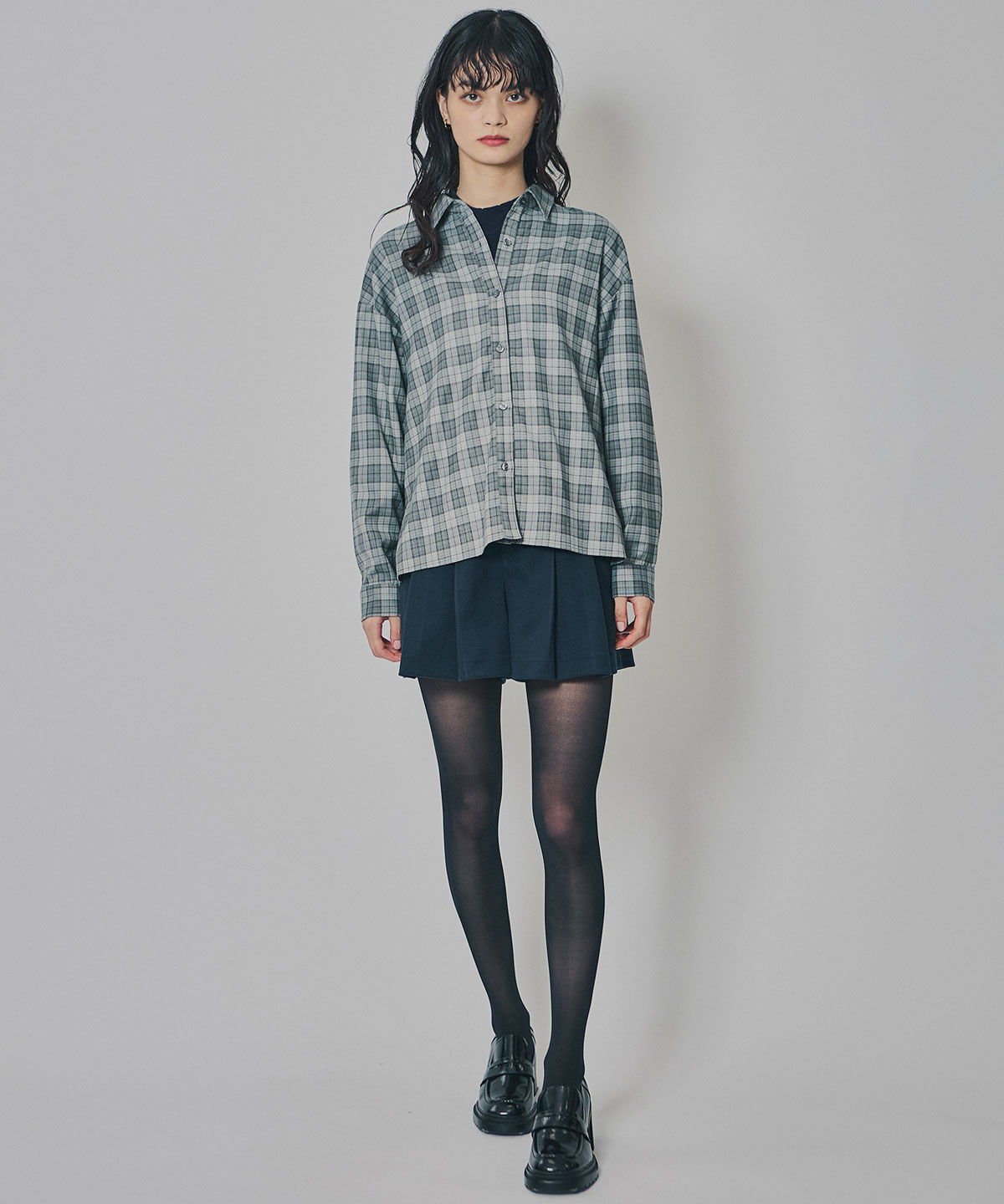 REDYAZEL「マルチウェイオフショルチェックシャツ&times;タンクトップ」|シャツ・ブラウス|