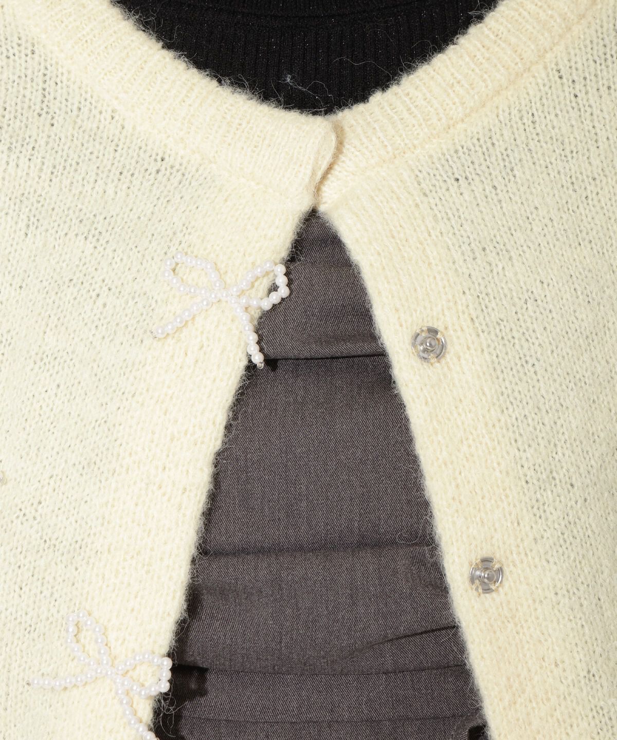 WILLSELECTION「リボンパーツ付きカーディガン」|カーディガン|