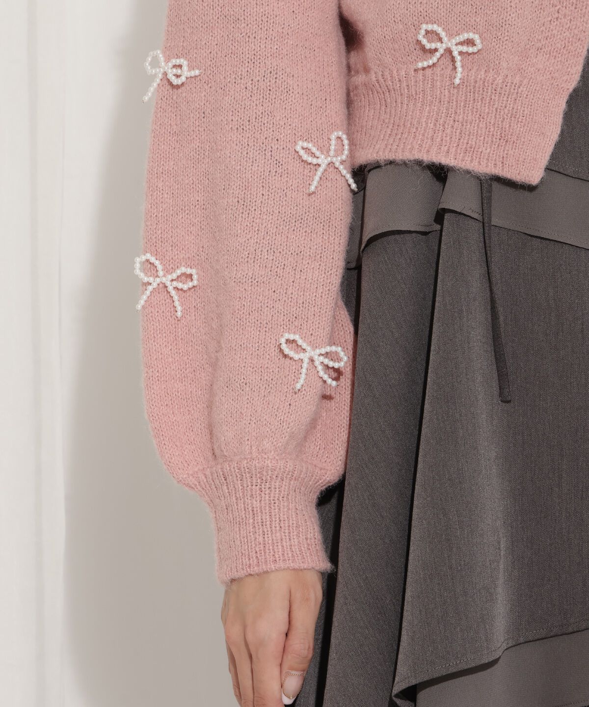 WILLSELECTION「リボンパーツ付きカーディガン」|カーディガン|