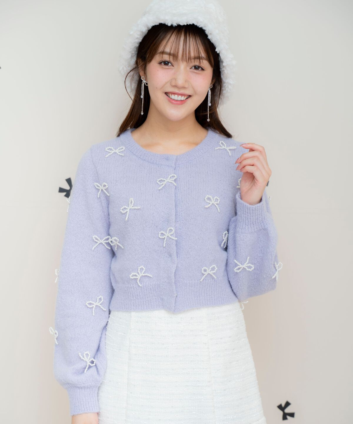 WILLSELECTION「リボンパーツ付きカーディガン」|カーディガン|