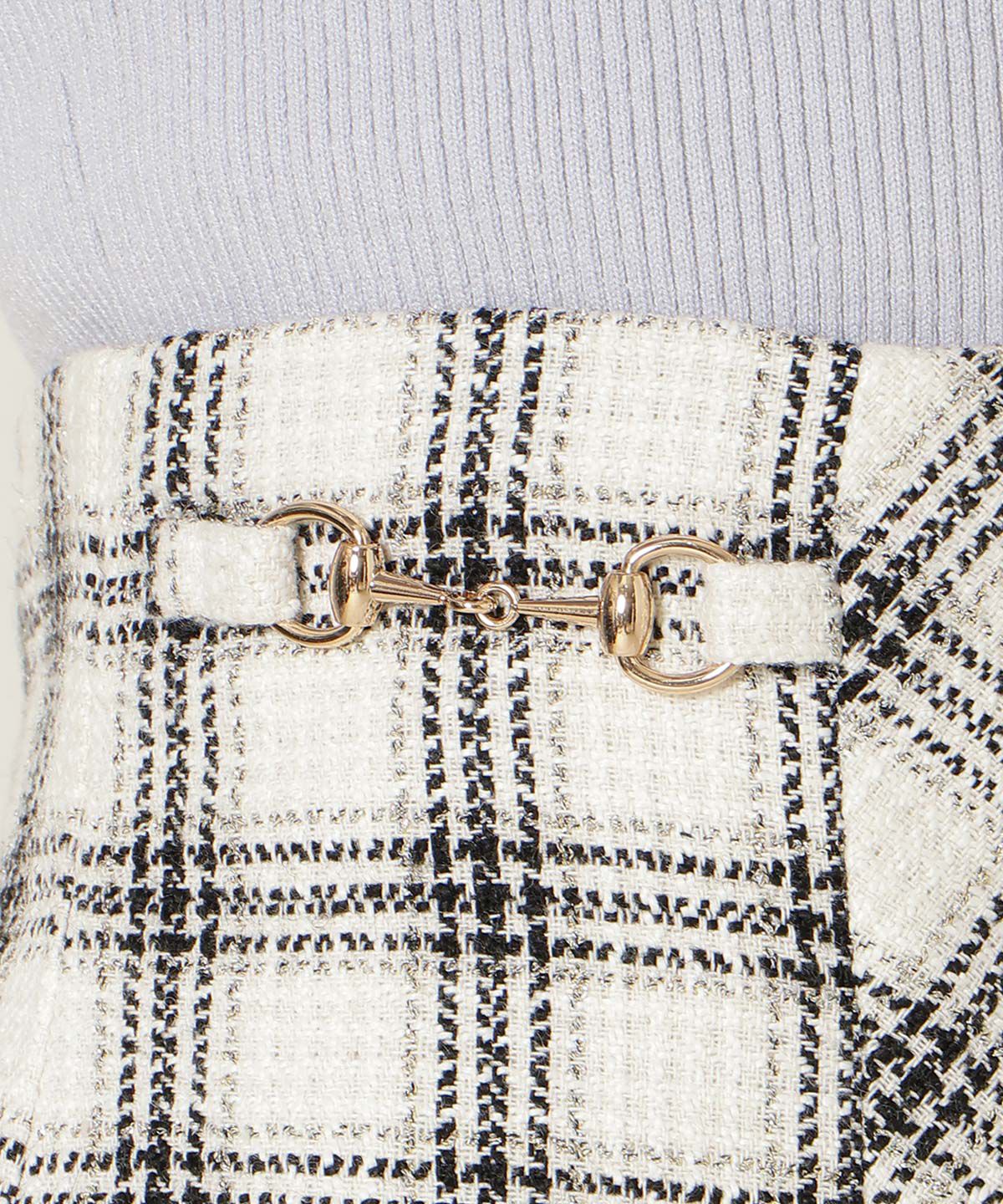 WILLSELECTION「ビットデザインツイードミニスカート」|フレア|