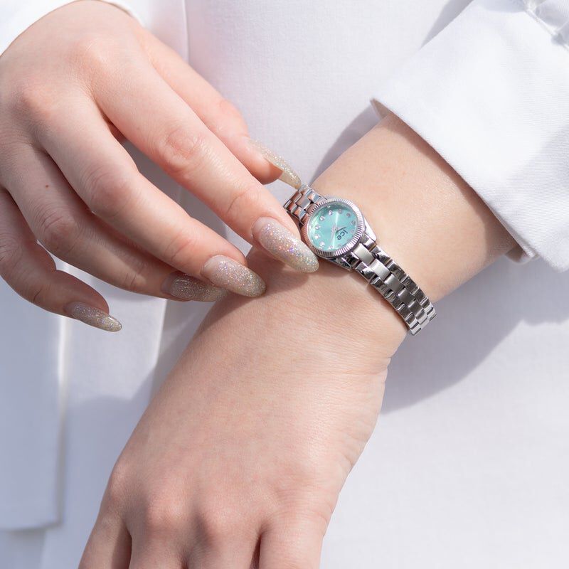 ICE-WATCH「〈ICE-WATCH(ｱｲｽｳｫｯﾁ)〉ICE mini ｼﾙﾊﾞｰ ﾀｰｺｲｽﾞ 19mm」|腕時計|