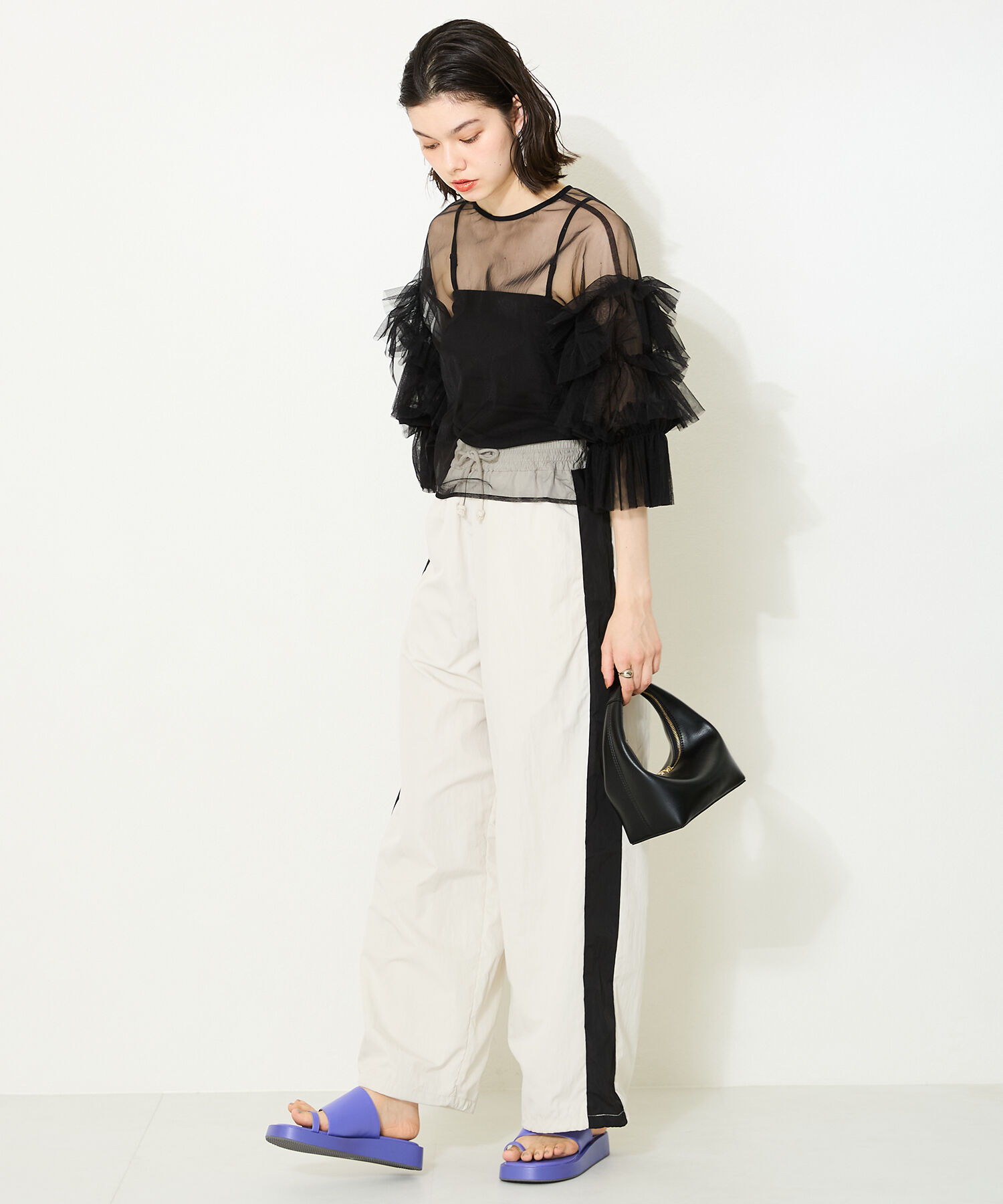 ORiental TRaffic「【BAG】スクエアミニバッグ/BA-230」|ハンドバッグ|BLACK