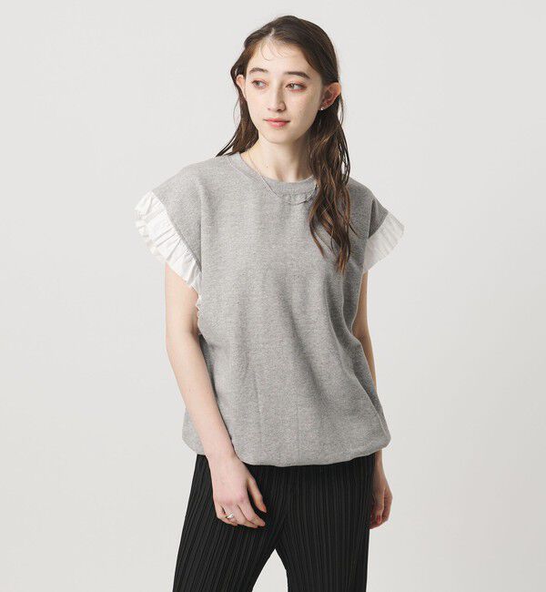 UNITED ARROWS「＜dahl&rsquo;ia＞フリルスリーブ スウェット」|スウェット・ジャージ|MD.GRAY