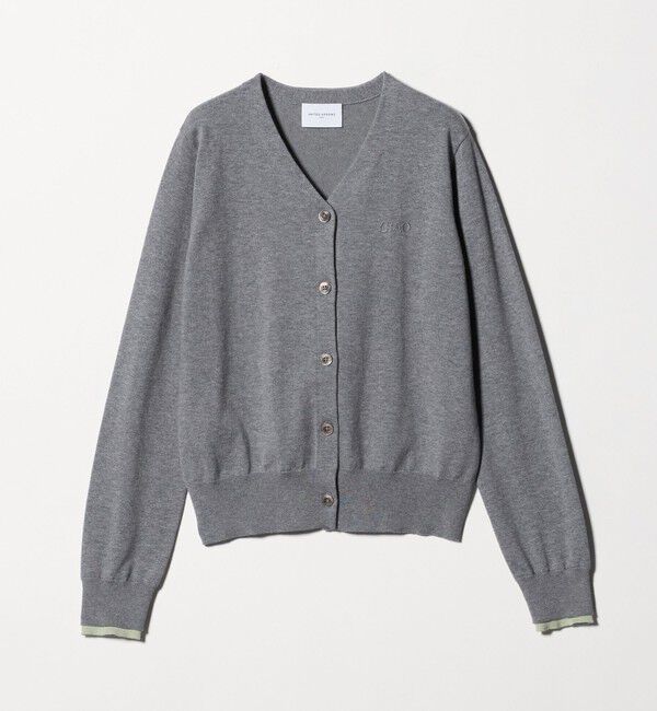 UNITED ARROWS「エンブロイダリー バイカラー カーディガン ‐ウォッシャブル‐」|カーディガン|