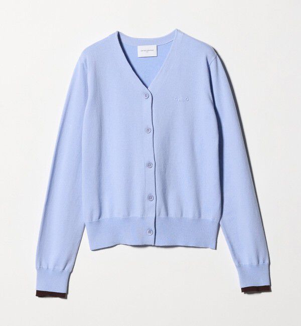 UNITED ARROWS「エンブロイダリー バイカラー カーディガン ‐ウォッシャブル‐」|カーディガン|