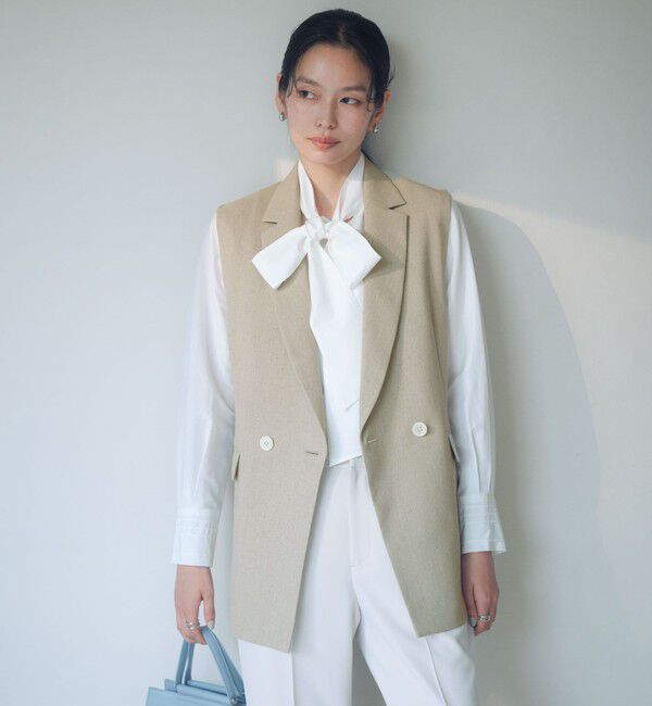 UNITED ARROWS green label relaxing「Greed グリード メランジ テーラード ジレ ウォッシャブル ストレッチ」|ベスト・ジレ|