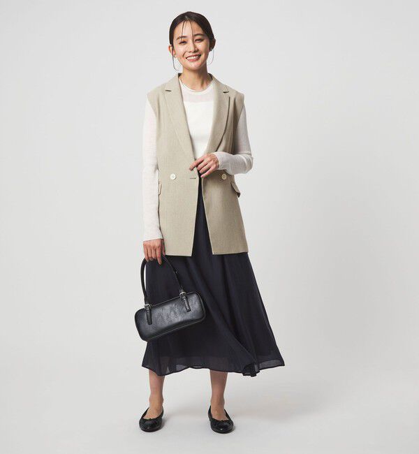 UNITED ARROWS green label relaxing「Greed グリード メランジ テーラード ジレ ウォッシャブル ストレッチ」|ベスト・ジレ|