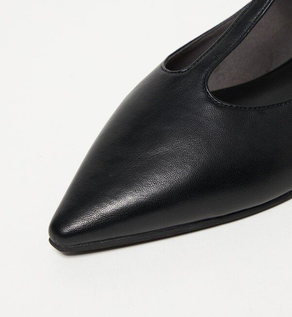 UNITED ARROWS green label relaxing「ポインテッド Tストラップ フラットシューズ 撥水」|パンプス|