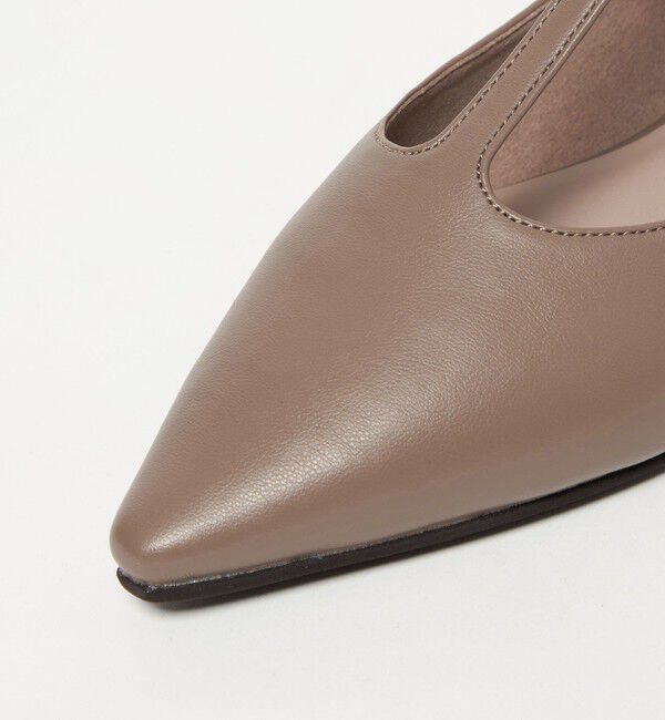 UNITED ARROWS green label relaxing「ポインテッド Tストラップ フラットシューズ 撥水」|パンプス|