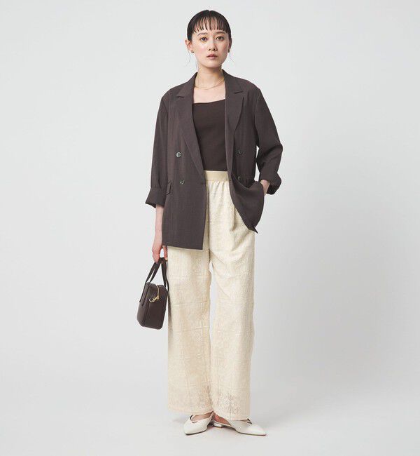 UNITED ARROWS green label relaxing「シアー レース パンツ」|チノ|