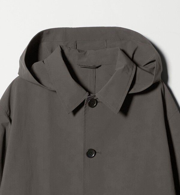 UNITED ARROWS green label relaxing「DICROS ミドル フード ステンカラー コート -撥水-」|ステンカラーコート|