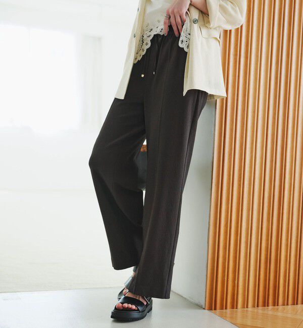 UNITED ARROWS green label relaxing「［size SHORT/TALLあり］ニーハイフレアパンツ」|その他|BLACK