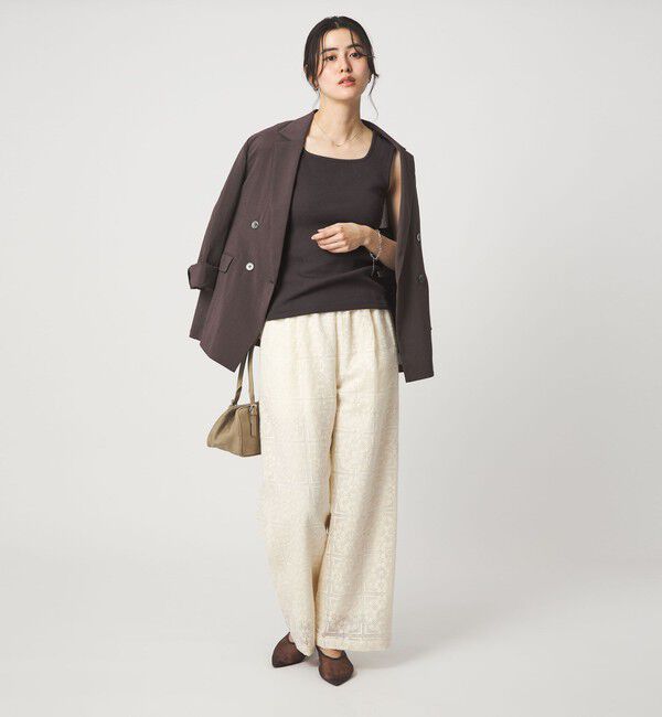 UNITED ARROWS green label relaxing「デコルテ フライス タンクトップ 抗菌」|タンクトップ|