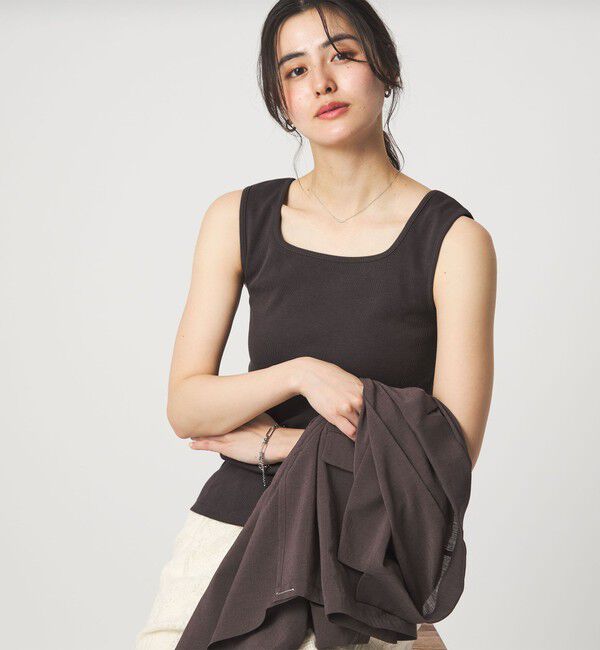 UNITED ARROWS green label relaxing「デコルテ フライス タンクトップ 抗菌」|タンクトップ|